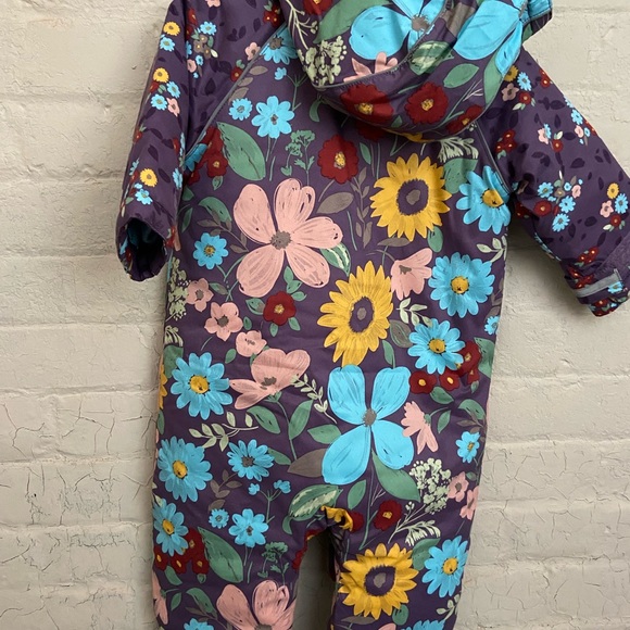 HANNA ANDERSSON snowsuit floral puffy jacket bunting waterproof botanical suit - Picture 4 of 7